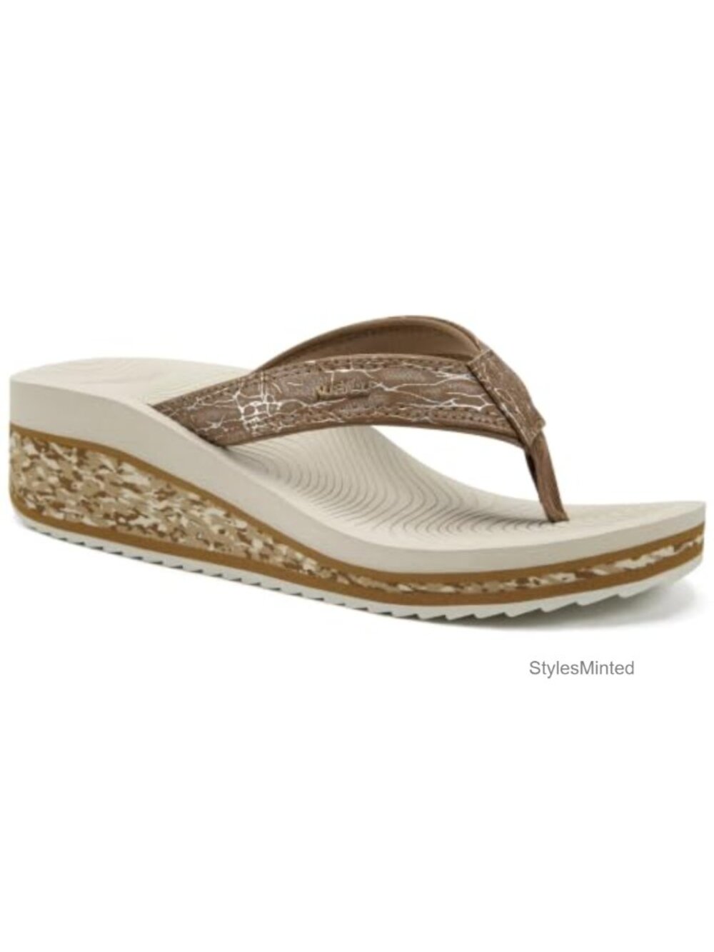 Women's Platform Flip Flops Arch Support Yoga Mat Boho Sandal